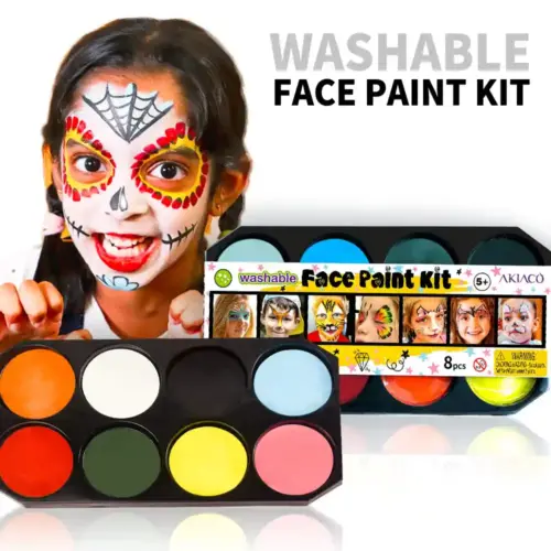 Halloween Face Paint Ideas: Scary Zombie Makeup.