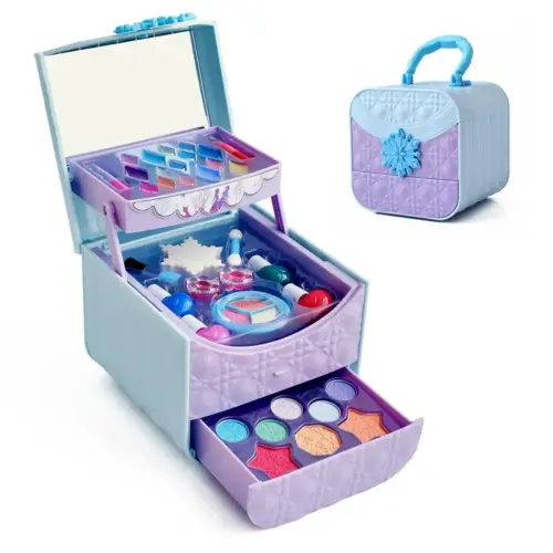 Colorful Makeup Toy Set with Safe Pretend Cosmetics.