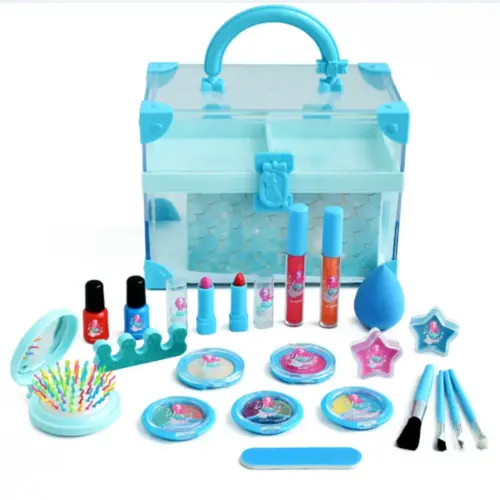 Child's Pretend Play with Safe Pretend Makeup.