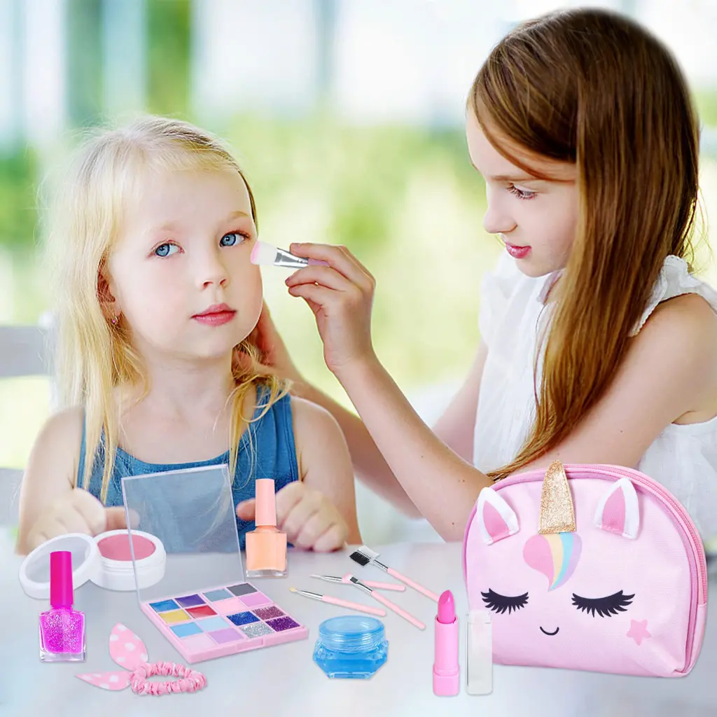 "Vibrant and age-appropriate Kids Makeup Looks showcasing colorful eyeshadows, cute blush, and sparkling lip gloss for a playful and creative touch.
