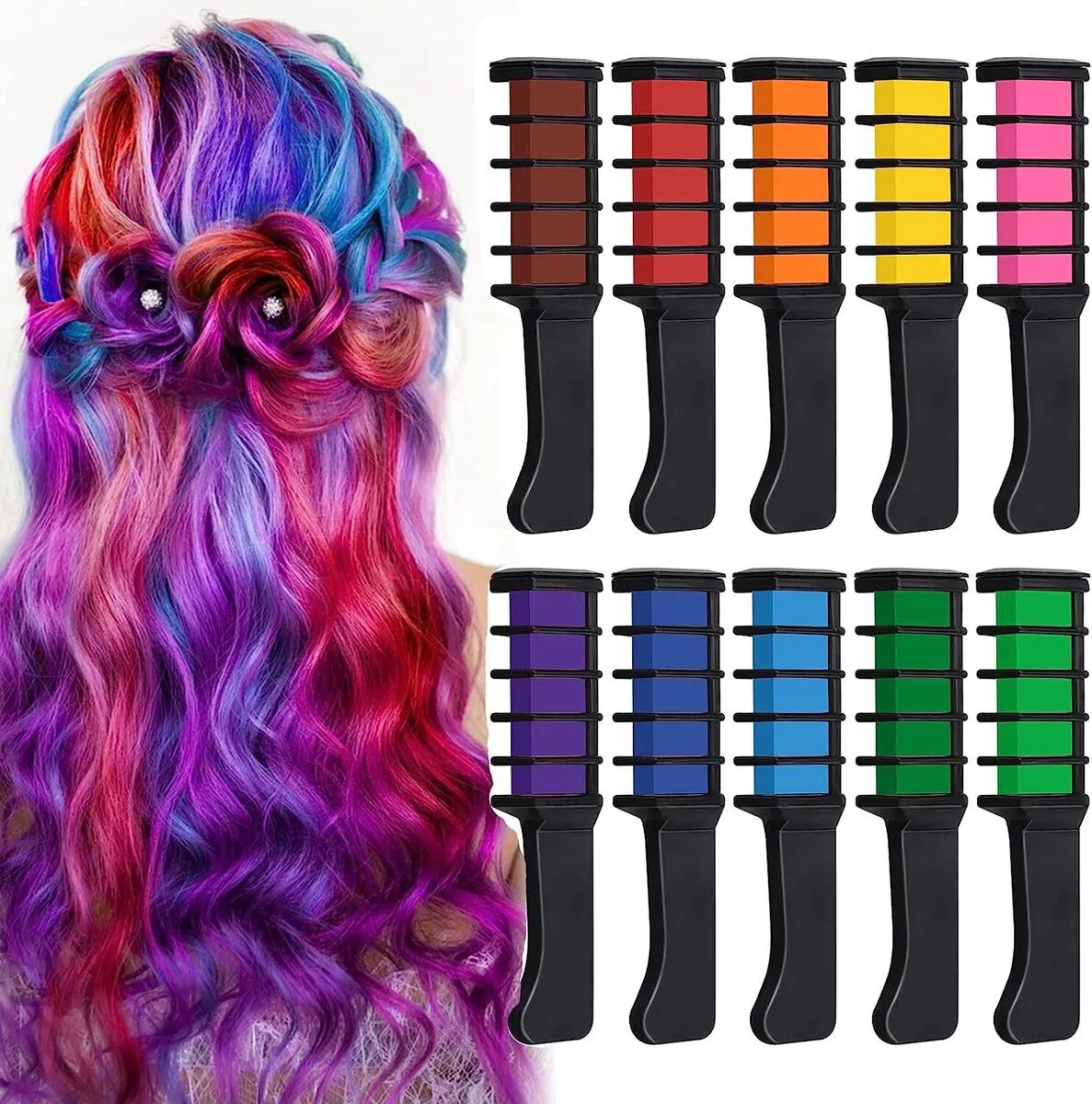 Stylish hair inspiration using Hair Chalk for unique looks.