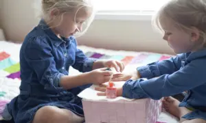 Collection of trendy and stylish kids makeup shades with glossy finishes.