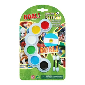 Sport face paint palette showcasing vibrant colors for game-day spirit.
