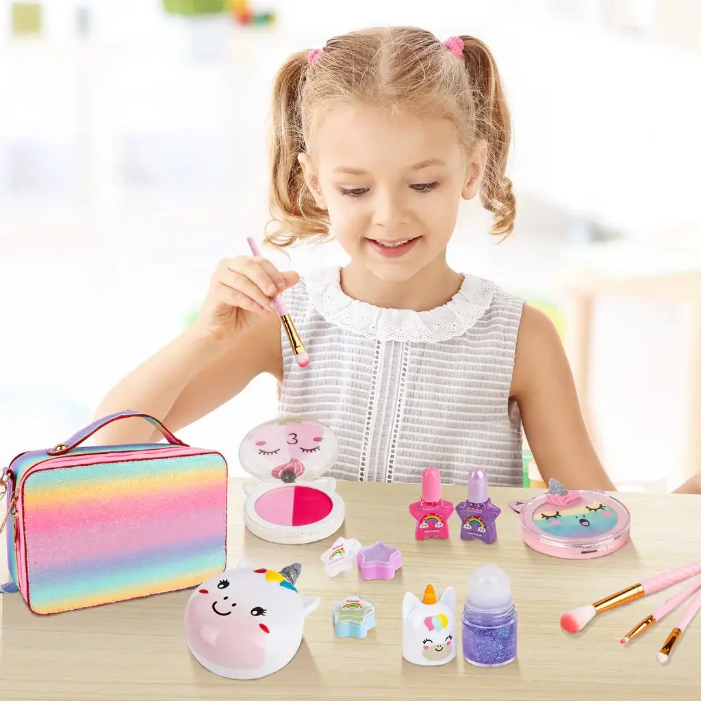 Colorful toy cosmetics for kids - safe and fun playtime essentials.