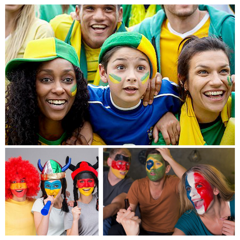 High-quality Sport Face Paint - perfect for showing your team spirit at the big game!
