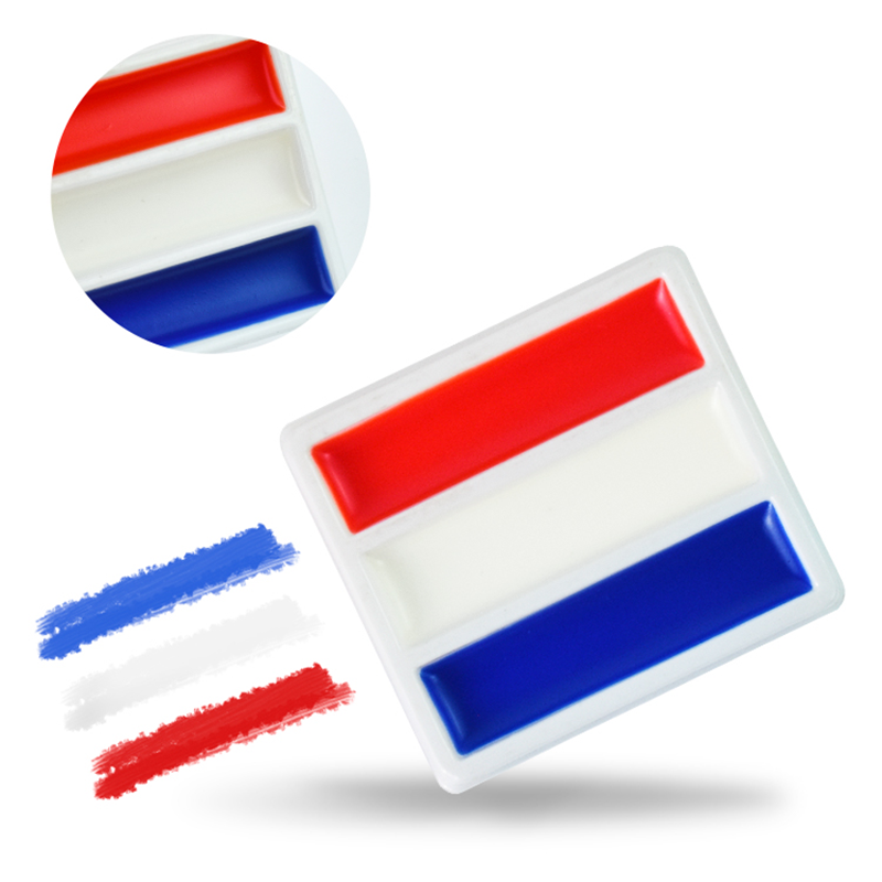 Face paint for sports design showcasing team pride at a stadium.