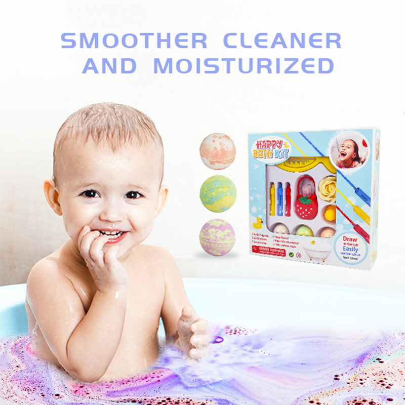 Kids Bath Bombs with Natural Ingredients and Gentle Scents.