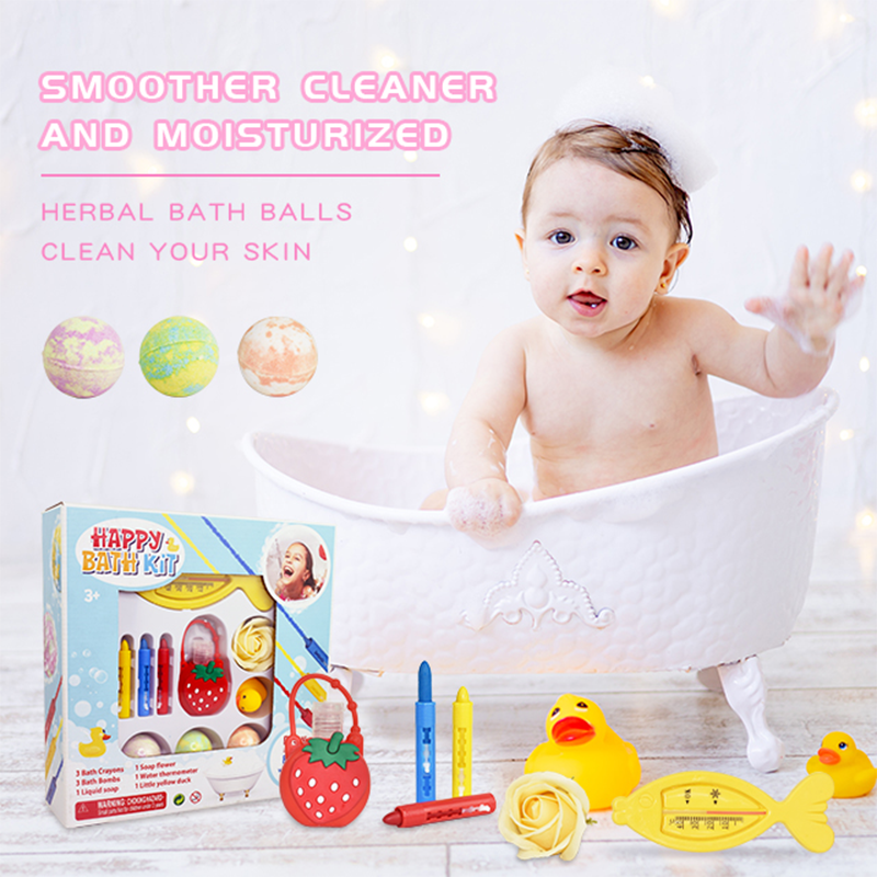 Assorted Kids Bath Bombs in a Gift Basket.