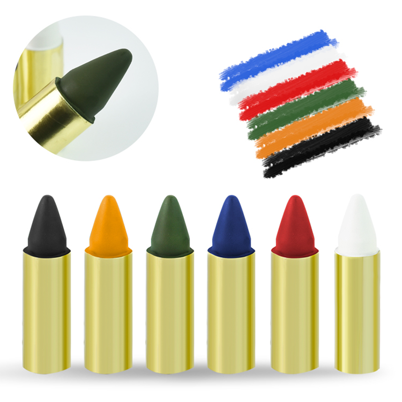 Group of supporters with creative Sports Face Painting.