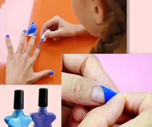 Get Creative with Childs Nail Polish Set: Washable and Fun.
