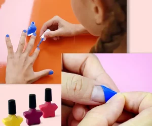 Gentle and Washable Kids Nail Polish: Perfect for Playful Little Hands.